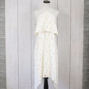Trina Turk White Lace Halter Dress